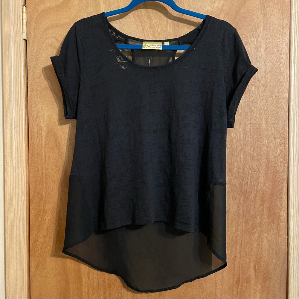 Princess Vera Wang Sheer Back Top